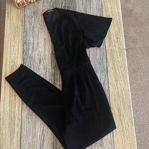 Black One-Shoulder Jumpsuit - Elegant Women's Jumpsuit